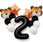Tiger Balloon Decoration Set Jungle Safari Birthday Party Baby Shower Zoo Animal Balloons Helium Air Large Pack