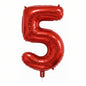 40 inch red number 5 foil balloon for 5th birthday party