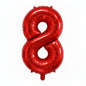 40 inch red number 8 foil balloon for 8th birthday party