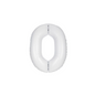 White 40" Number 0 Foil Balloon – Giant Birthday Party Decoration