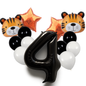 Tiger Balloon Decoration Set Jungle Safari Birthday Party Baby Shower Zoo Animal Balloons Helium Air Large Pack