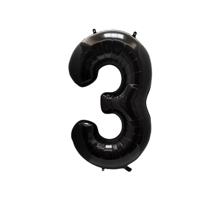 1st Anniversary Balloon Set  Black Number 1 Decoration for Couples, Party Supply