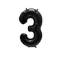 1st Anniversary Balloon Set  Black Number 1 Decoration for Couples, Party Supply