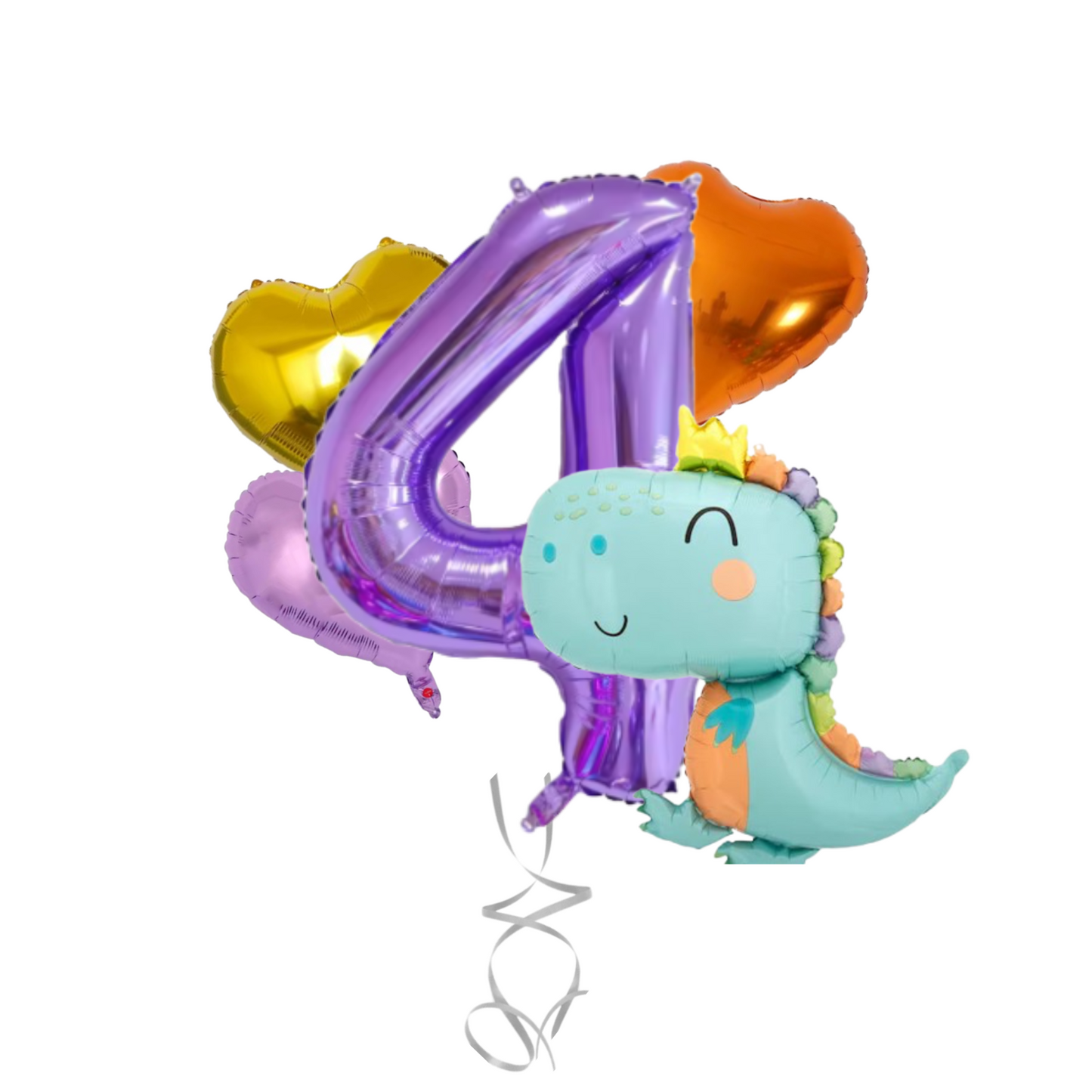 Dinosaur Birthday Balloons Set 1-9 – Foil Number & Dino Party Decorations