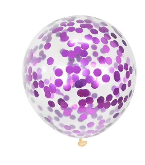 Purple Number 1 Balloon violet Set with Stars, Butterfly Confetti Balloon XL big
