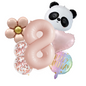 1st -9th Birthday Balloons Girl Set – Panda, Rose Gold Number, Party Decorations