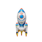 Astronaut Rocket Balloons Set | Space Party Decor | Galaxy Foil Stars spaceman