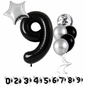 40" Black Number Balloons Foil Helium/Air | Giant Self Inflating Birthday Party