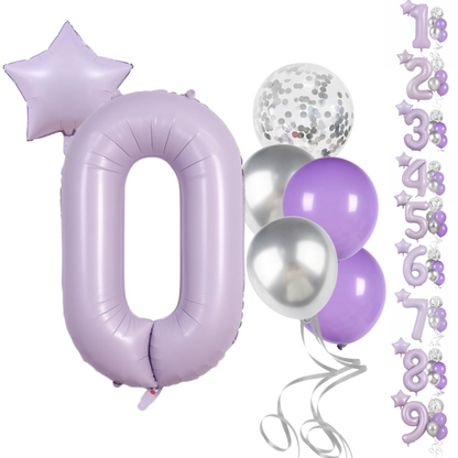 40-Inch Purple Number Balloon – Large Foil Balloon for Birthdays, Anniversaries