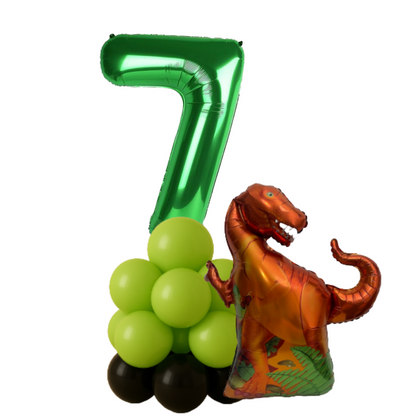 Dinosaur Balloon Display 1st-9th  Birthday Party Decoration for Baby Boy  