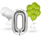 0-9 Golf Birthday Balloons Decoration Set | silver Foil Numbers + Golf Balloons