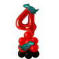 Dinosaur Balloon Display Age 6 Birthday Party Decoration Red & Black Theme