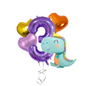 Dinosaur Birthday Balloons Set 1-9 – Foil Number & Dino Party Decorations
