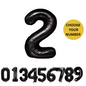 40" Black Number Balloons Foil Helium/Air | Giant Self Inflating Birthday Party