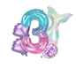 40 Inch Jellyfish Balloon Kit – Mermaid Foil Shells & Tail – Birthday Party Supp