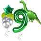 Dinosaur Birthday Balloons for Boys Number 1-9 Foil Balloon Set with Green Dino