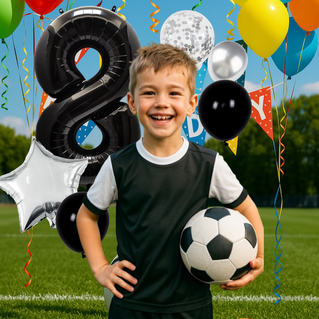 40" Giant Number Foil Balloon with Star & Confetti | Birthday Party Decorations