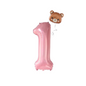 Baby Shower teddy Bear Balloons Set 40" PINK Numbers pack 1st 2nd 3rd birthday