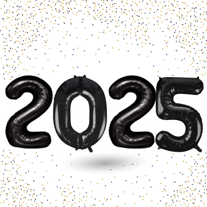 2025 Gold Number Balloons 40 inch Perfect for New Year's Eve 2025 decoration