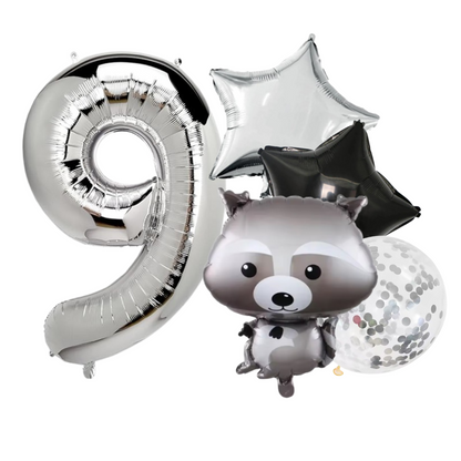 40" Number Balloons Foil woodland birthday 1 2 3 4 5 6 7 8 9 0