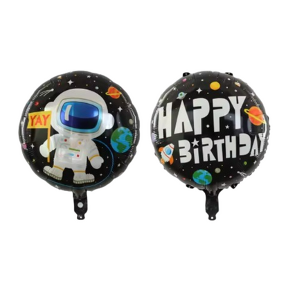 Astronaut Rocket Balloons Set | Space Party Decor | Galaxy Foil Stars spaceman