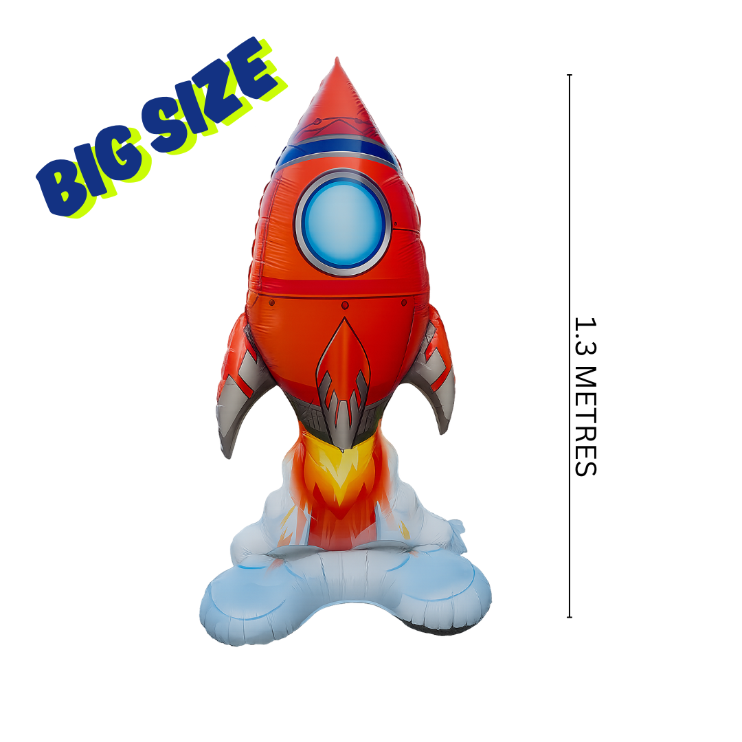 Astronaut Rocket Balloons Set | Space Party Decor | Galaxy Foil Stars spaceman
