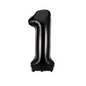 1st Anniversary Balloon Set  Black Number 1 Decoration for Couples, Party Supply