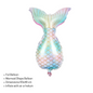 40 Inch Jellyfish Balloon Kit – Mermaid Foil Shells & Tail – Birthday Party Supp