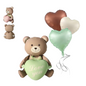 3D Matte Heart Bear Foil Balloon, Birthday, Valentine's Day, Baby Shower