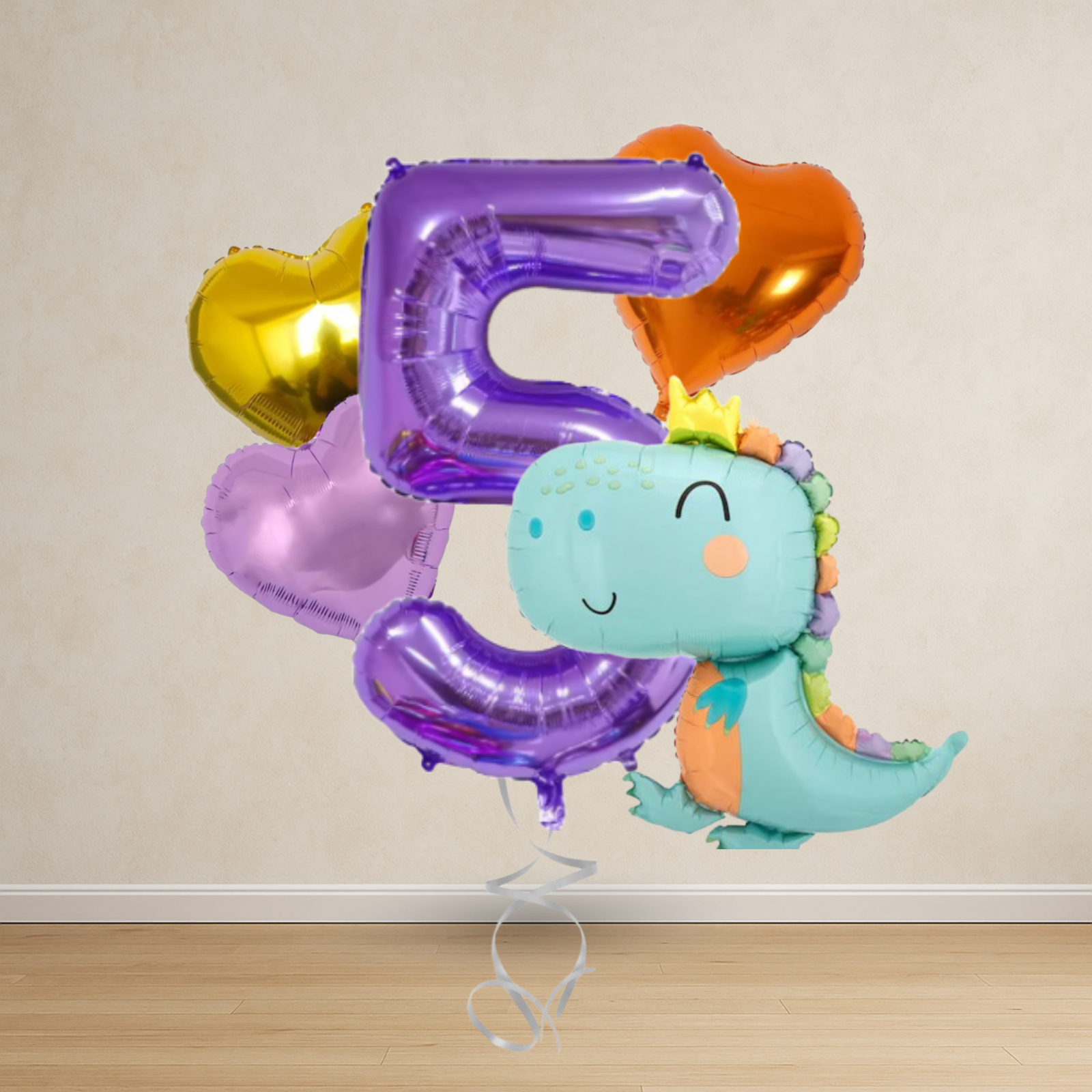 Dinosaur Birthday Balloons Set 1-9 – Foil Number & Dino Party Decorations