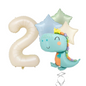 Dinosaur Number Balloon Set 40” Pastel Birthday Party Baby Boy Girl Decor 0-9