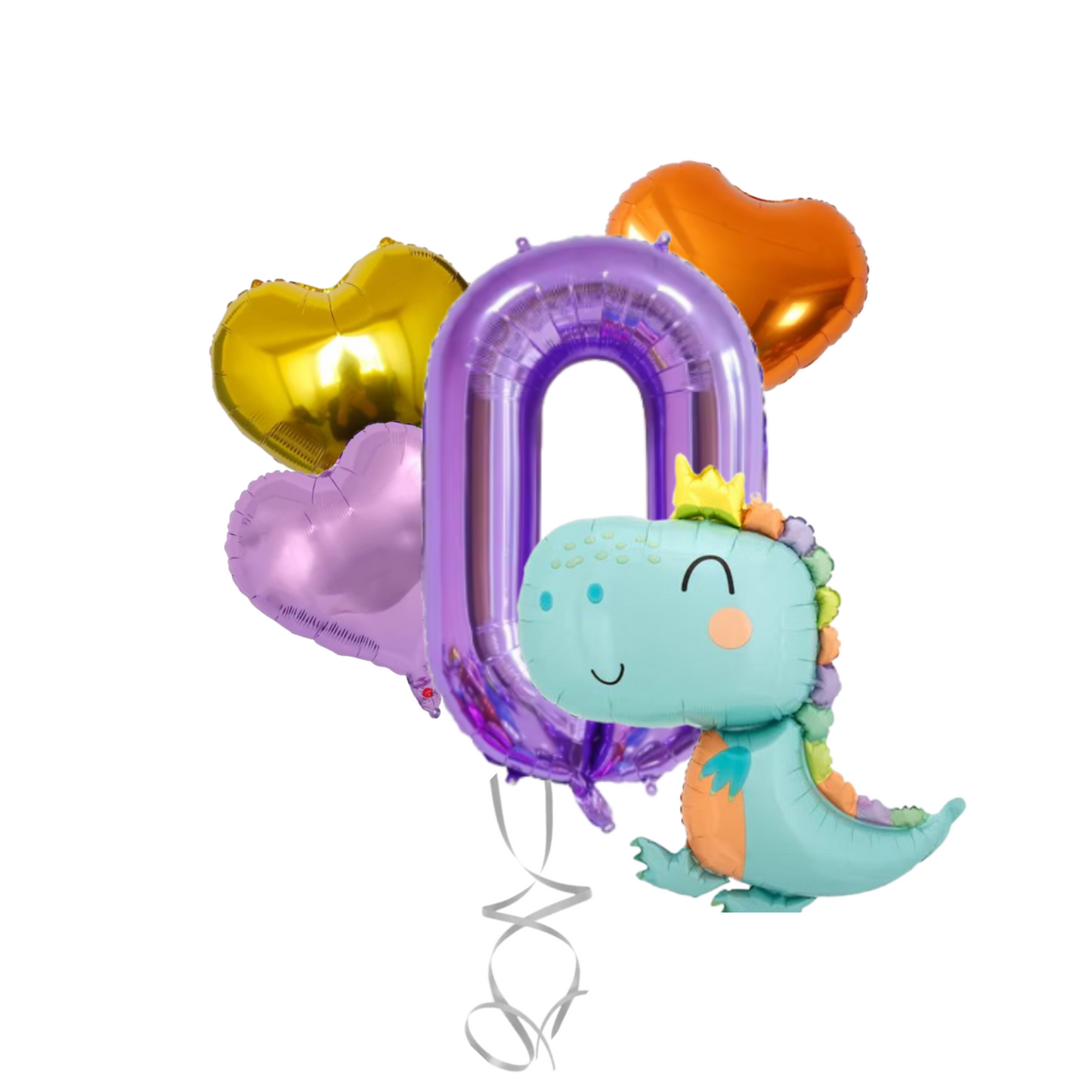 Dinosaur Birthday Balloons Set 1-9 – Foil Number & Dino Party Decorations