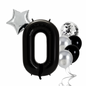 40" Black Number Balloons Foil Helium/Air | Giant Self Inflating Birthday Party