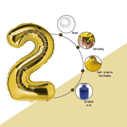 2025 Gold Number Balloons 40 inch Perfect for New Year's Eve 2025 decoration