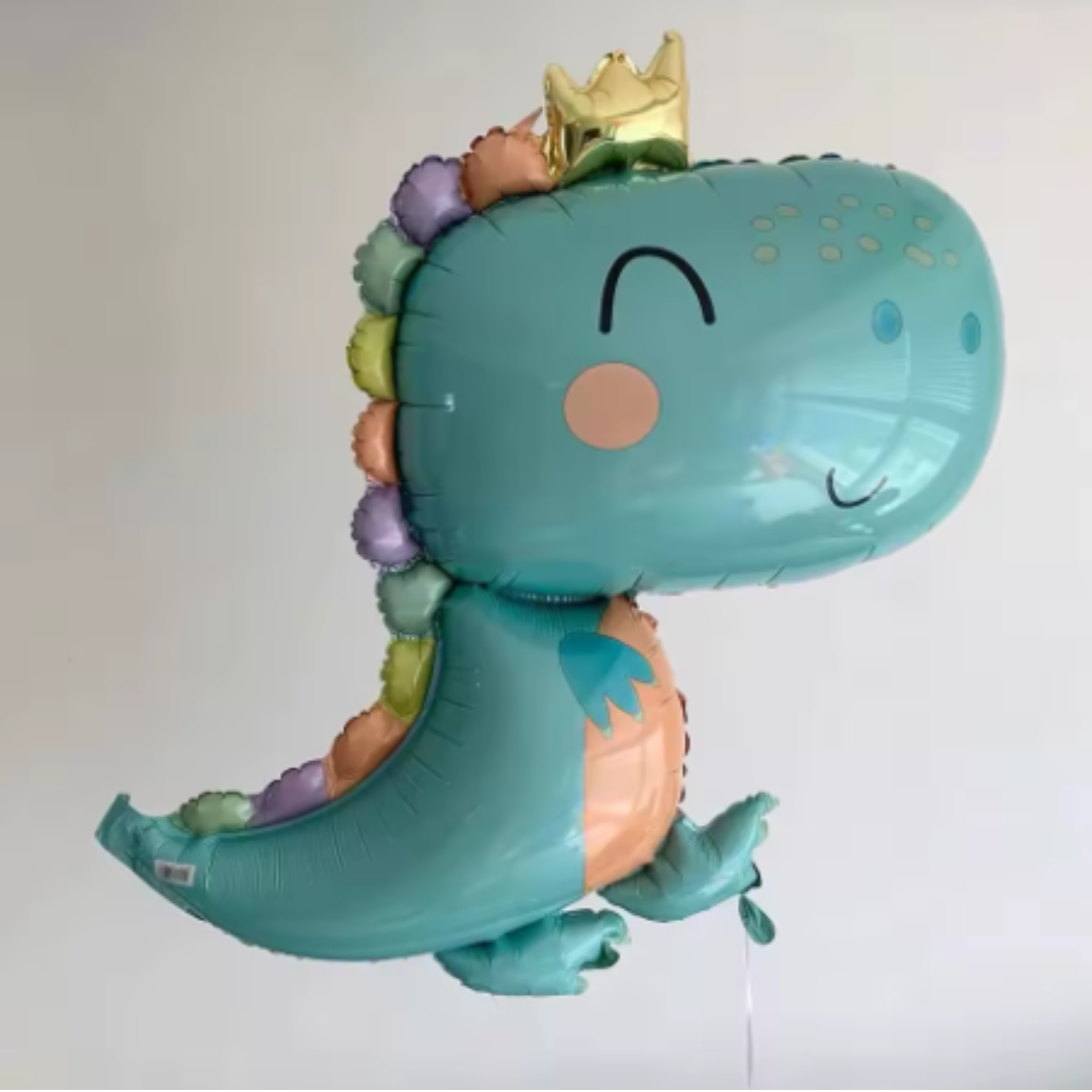 Dinosaur Number Balloon Set 40” Pastel Birthday Party Baby Boy Girl Decor 0-9