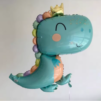 Dinosaur Number Balloon Set 40” Pastel Birthday Party Baby Boy Girl Decor 0-9