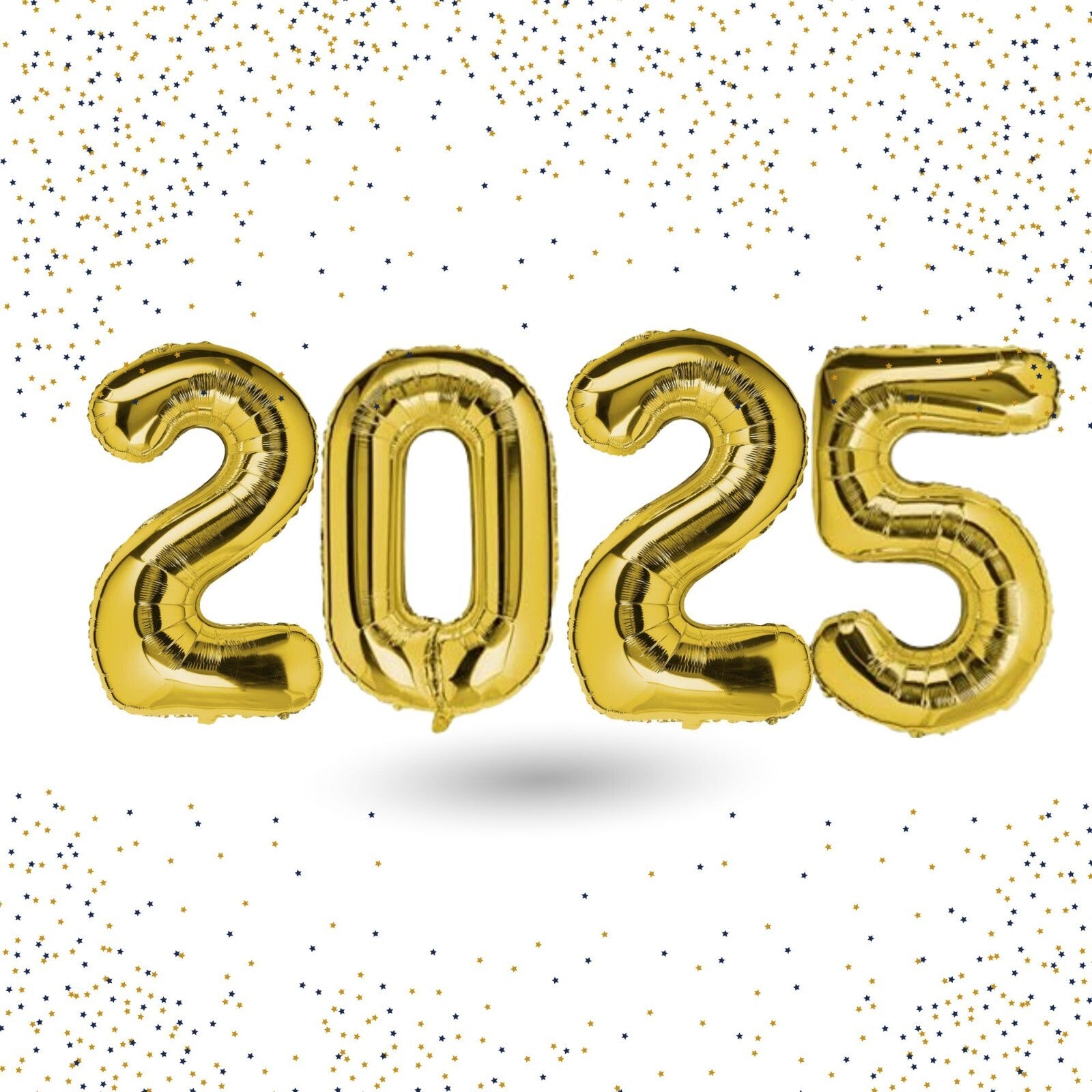 2025 Gold Number Balloons 40 inch Perfect for New Year's Eve 2025 decoration