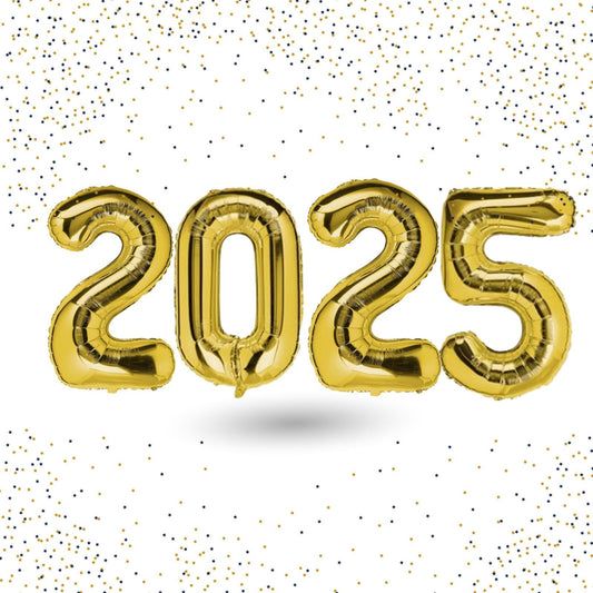 2025 Gold Number Balloons 40 inch Perfect for New Year's Eve 2025 decoration