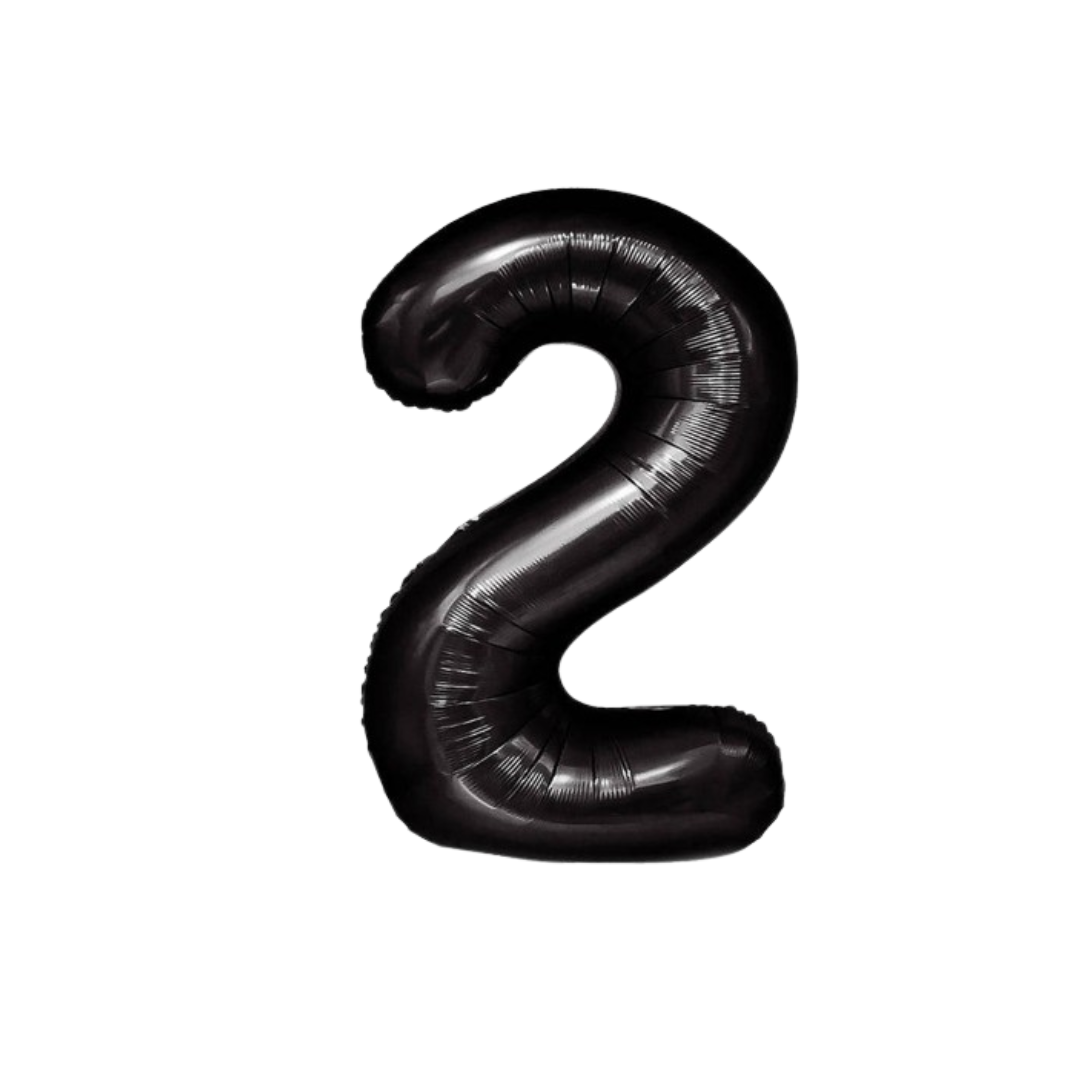 1st Anniversary Balloon Set  Black Number 1 Decoration for Couples, Party Supply