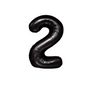 1st Anniversary Balloon Set  Black Number 1 Decoration for Couples, Party Supply