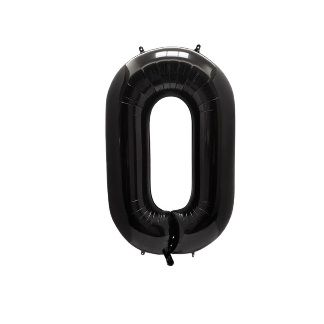 1st Anniversary Balloon Set  Black Number 1 Decoration for Couples, Party Supply