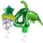 Dinosaur Birthday Balloons for Boys Number 1-9 Foil Balloon Set with Green Dino