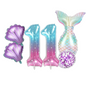 40 Inch Jellyfish Balloon Kit – Mermaid Foil Shells & Tail – Birthday Party Supp