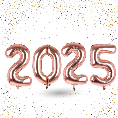 2025 Gold Number Balloons 40 inch Perfect for New Year's Eve 2025 decoration