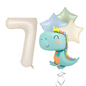 Dinosaur Number Balloon Set 40” Pastel Birthday Party Baby Boy Girl Decor 0-9