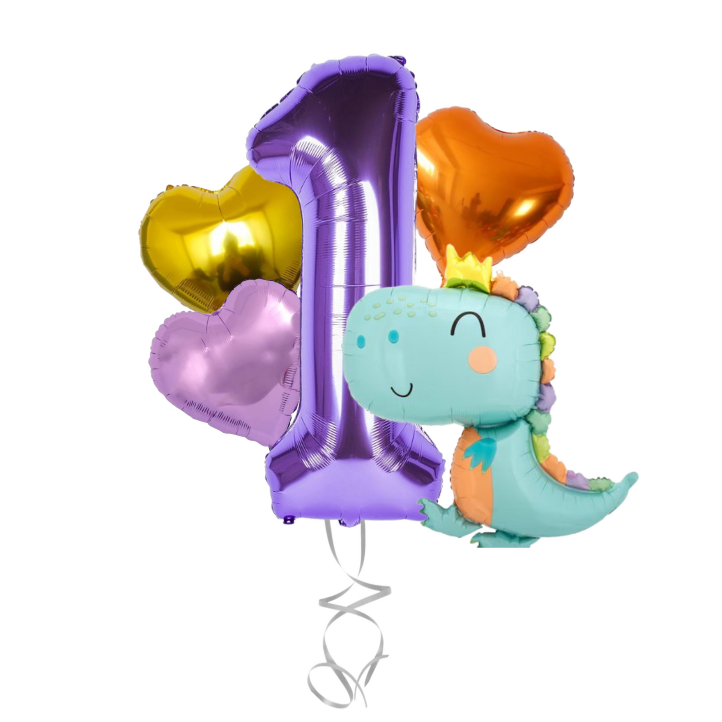 Dinosaur Birthday Balloons Set 1-9 – Foil Number & Dino Party Decorations