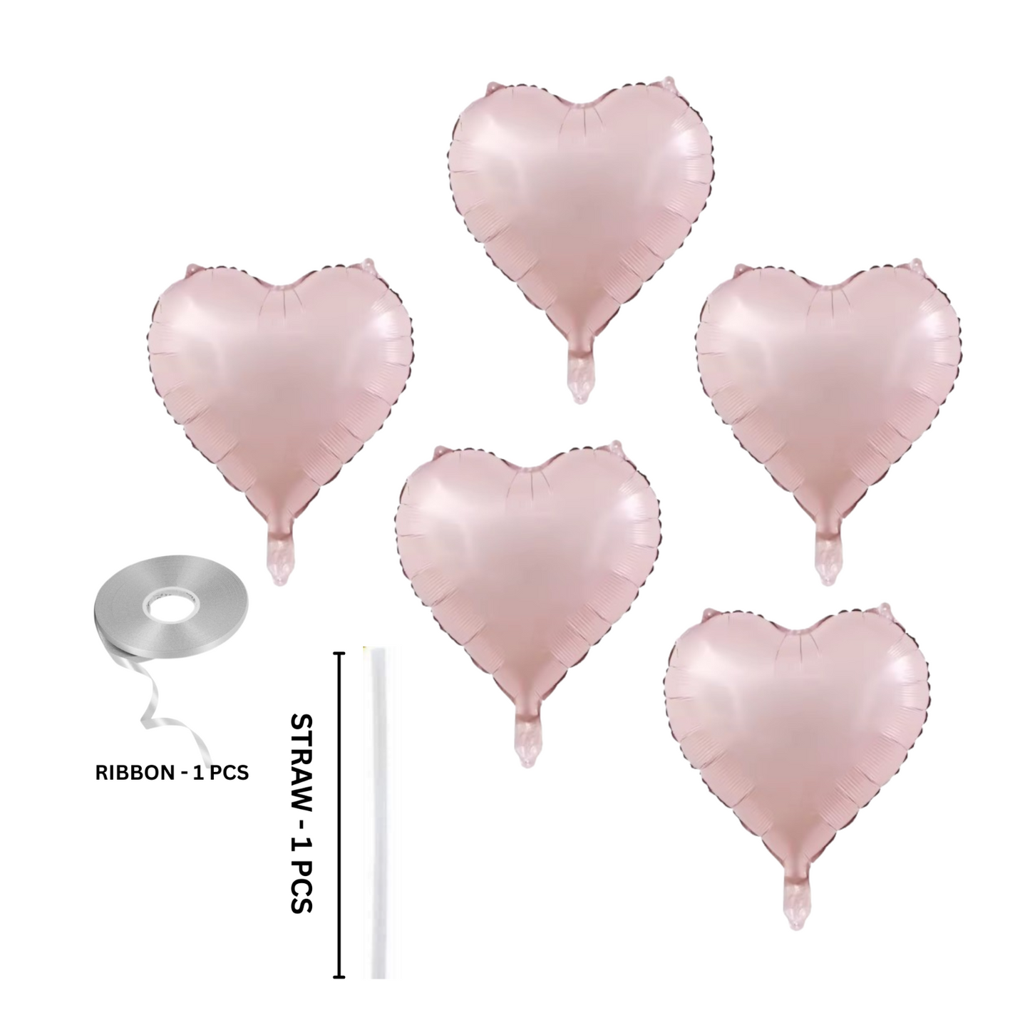 1st Birthday Balloon Set Number 1 with Bear Hearts & Stars Baby Party Decoration