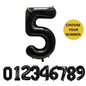40" Black Number Balloons Foil Helium/Air | Giant Self Inflating Birthday Party