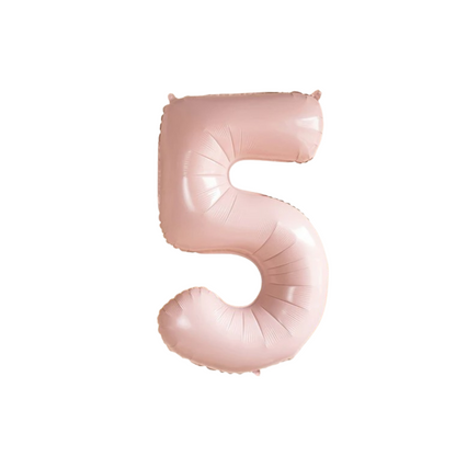 Baby Pink Number 5 Balloon – 40" Foil Birthday Party Decoration
