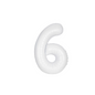 40 inch white number 6 foil balloon for 6th 16th birthday party UK